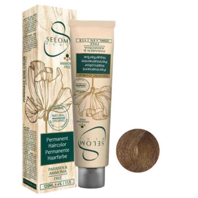 رنگ مو بدون آمونیاک سلوم شماره 003-7 حجم 120 میل رنگ بلوند طبیعی گرم متوسط